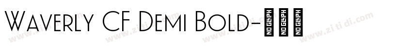 Waverly CF Demi Bold字体转换